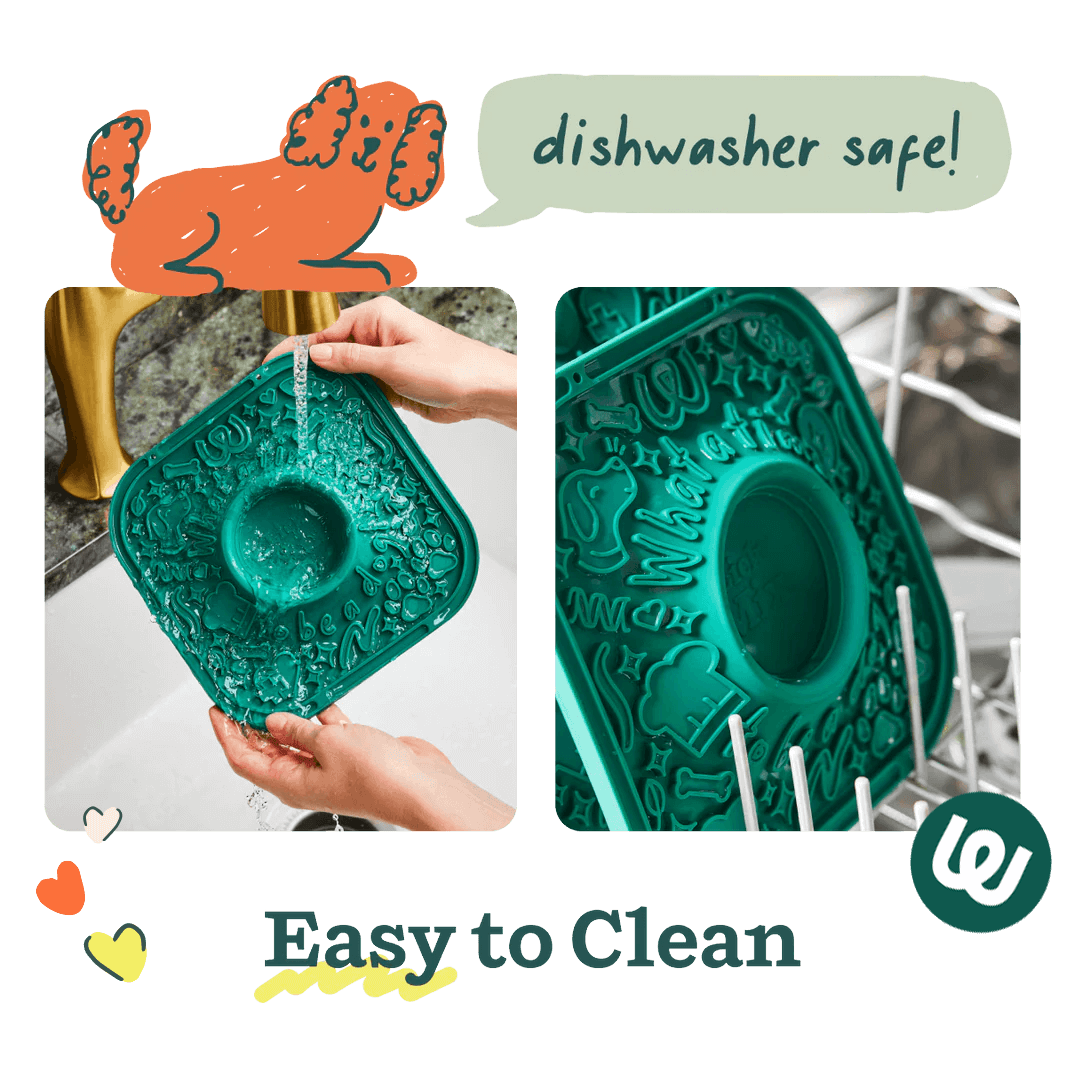 Woof LickMat — limpieza a mano y en lavavajillas