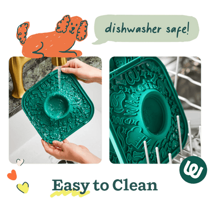 Woof LickMat — limpieza a mano y en lavavajillas